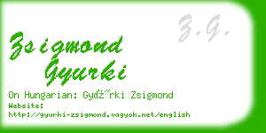 zsigmond gyurki business card